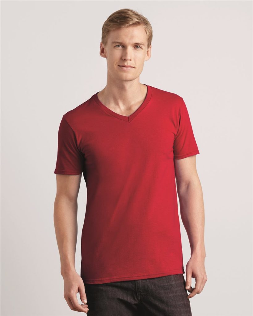 Gildan 64V00 - Fitted V-Neck T-Shirt - Visage Screen Print